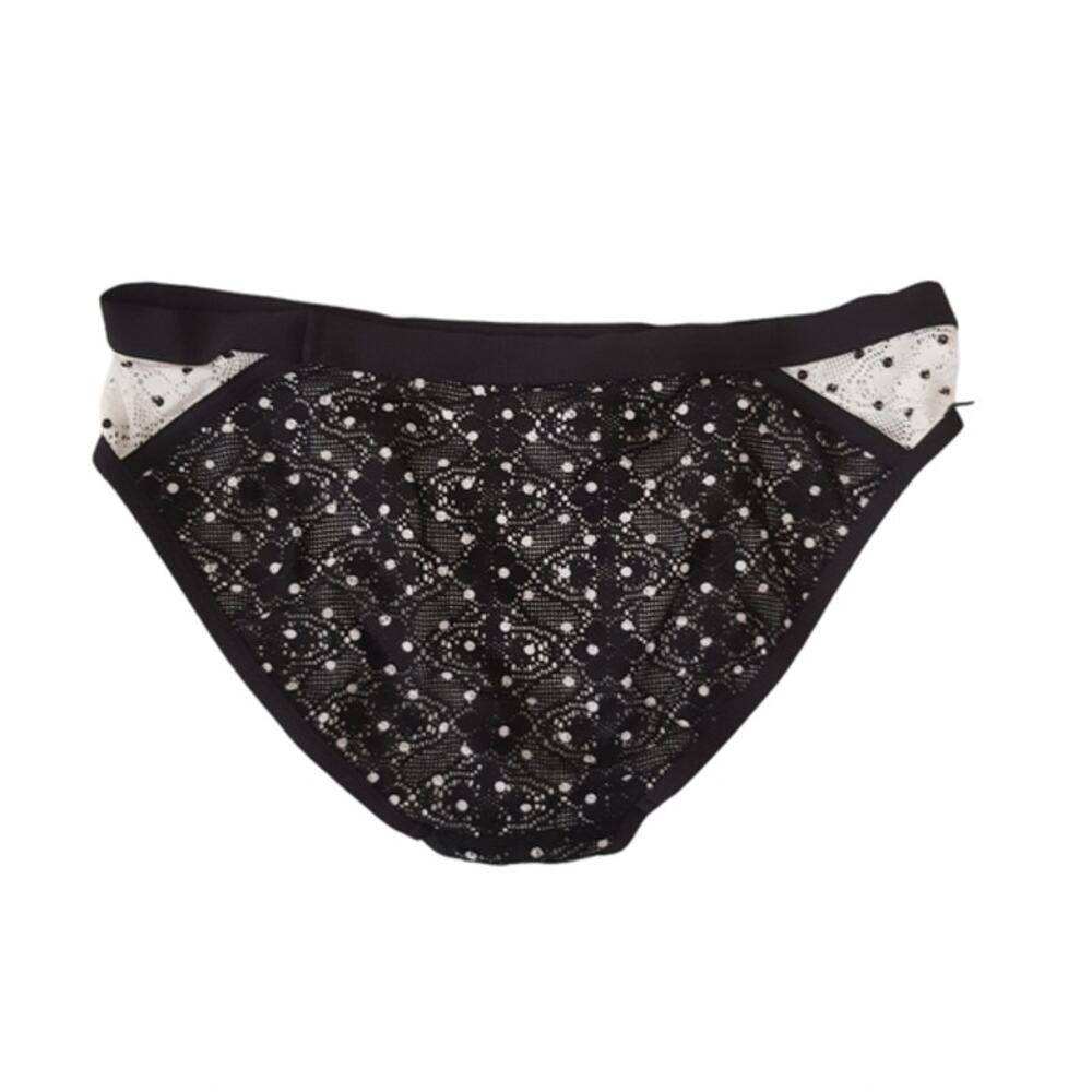 NWT Anne Cole White Black Crochet Lace Print Bikini Bottoms XS - Picture 8 of 10